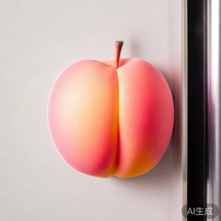 可爱桃子冰箱贴，清爽夏日心情