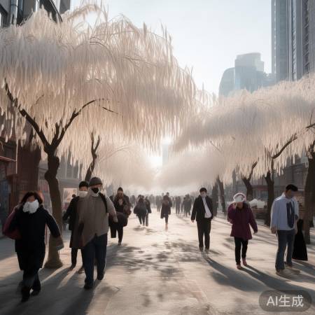 北京杨柳絮飘飞