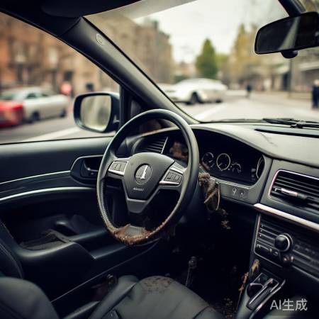 半方向盘车惊现马路