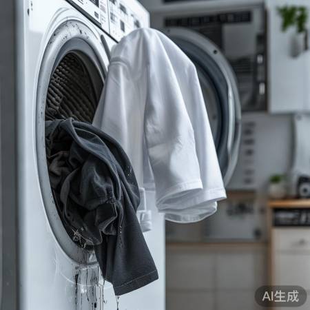 洗衣机白衣变黑之谜