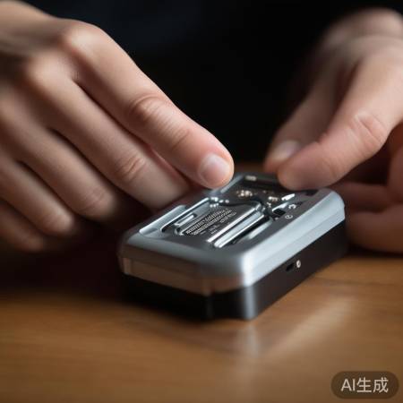 安装新电池，注意正负极