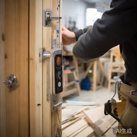 指纹锁安装，注意门框厚度