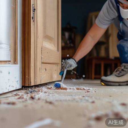 门缝清洁，打好基础