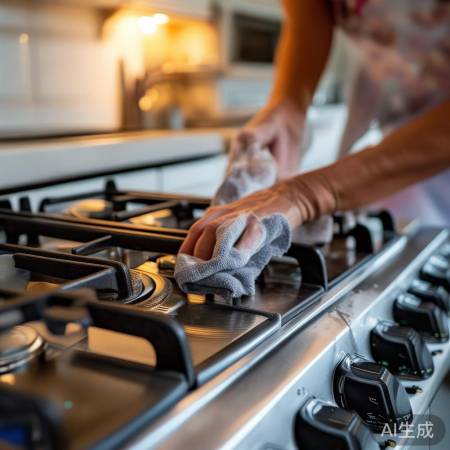 燃气灶清洁，开关检查，宝贝般呵