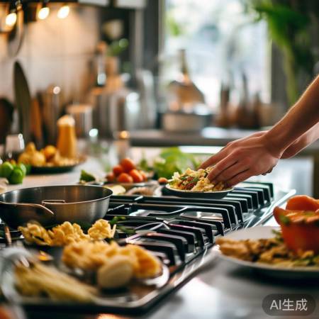 “燃气灶美食分享，下期见！”