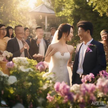 美女婚礼曲折顺利