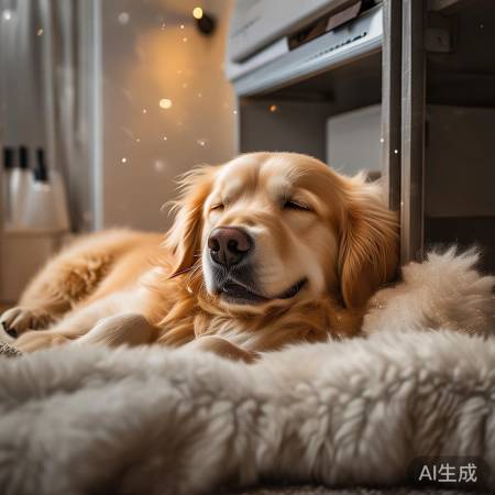 狗狗吹空调，注意保暖