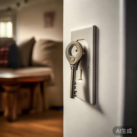 “防盗门钥匙勿放显眼处”