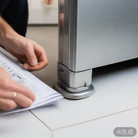 打开包装，调脚垫，稳消毒柜。