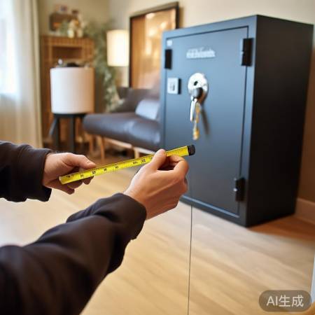 量尺寸，防装错保险柜