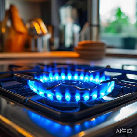 燃气灶：火焰稳定，操作简便