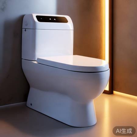短款马桶+智能盖,家居新潮流