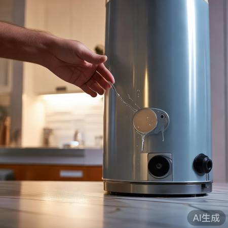 电热水器小孔漏水，检查密封圈。