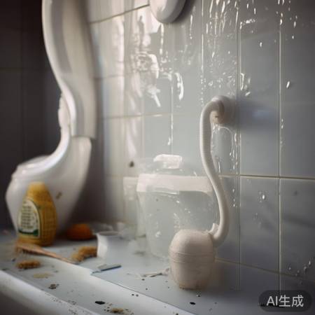 马桶喷水管清洁法