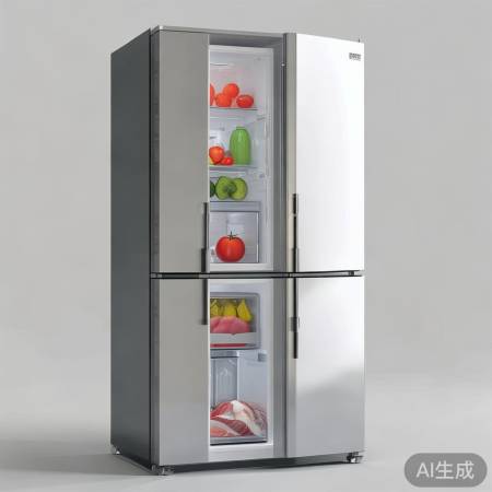 简约时尚冰箱，冷藏冷冻分区储鲜