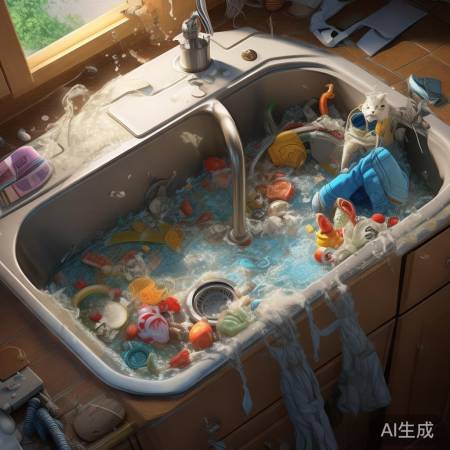排水管堵塞，水流不畅