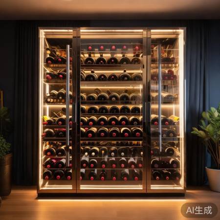 红酒柜，暖光璀璨明珠