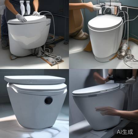组装ran智能马桶,按步骤进行