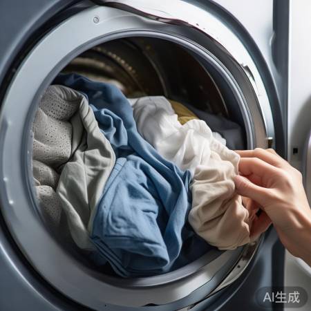 洗衣机检查,衣服均匀分布