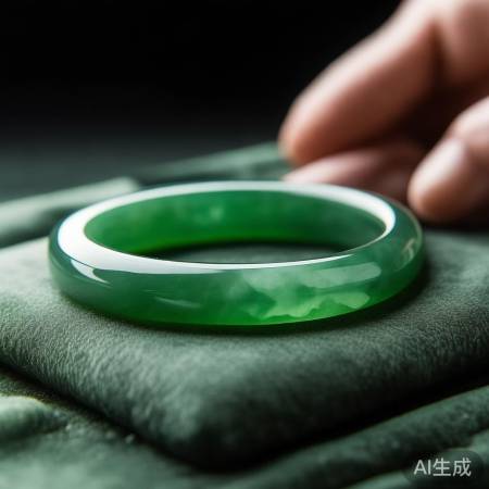 翡翠手镯易划伤,佩戴需小心